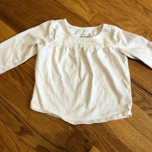 Long sleeve lace detail tee